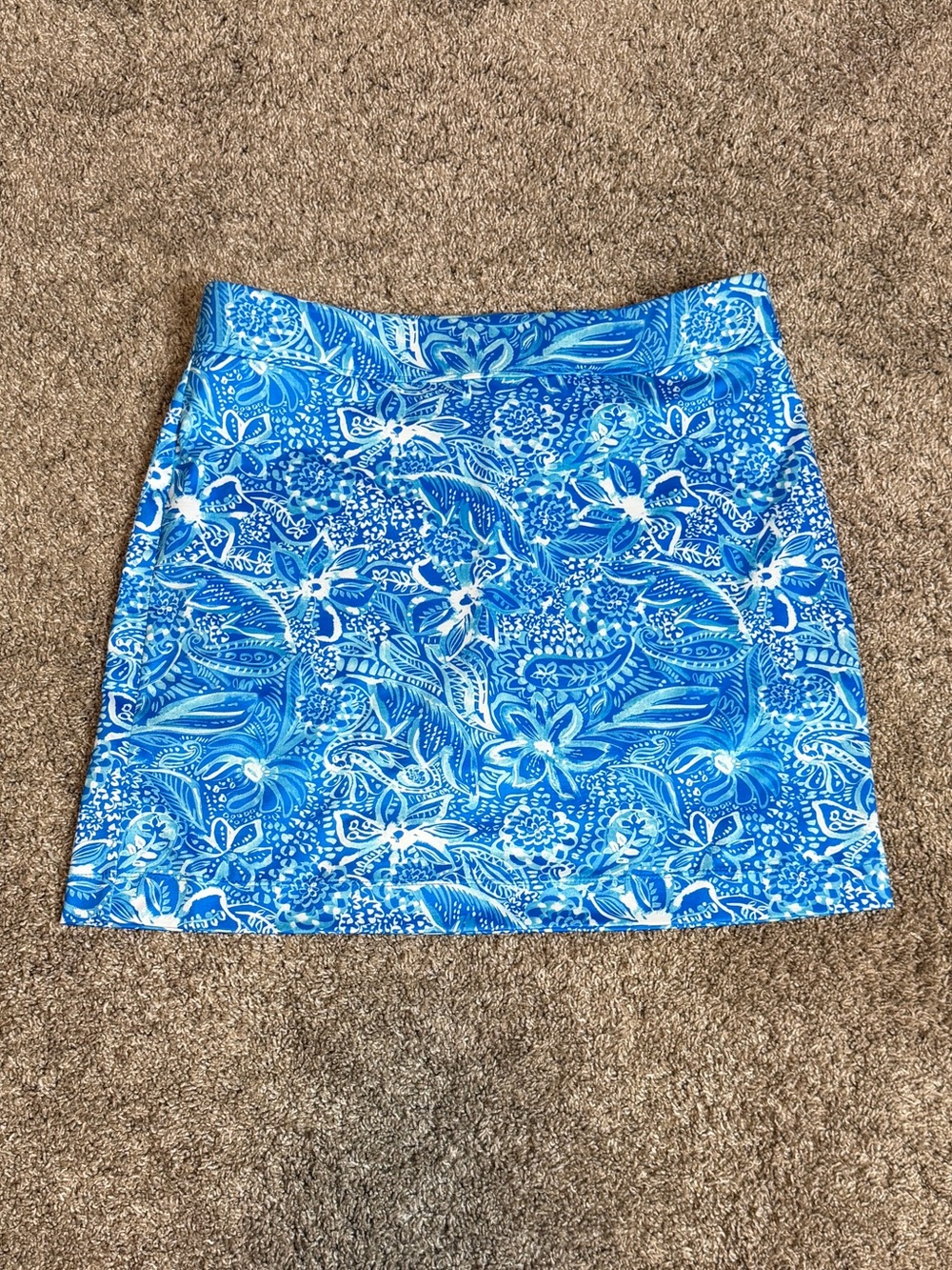Stella Parker Blue White Floral Paisley Short Skirt Medium Active Pickleball - Picture 9 of 9
